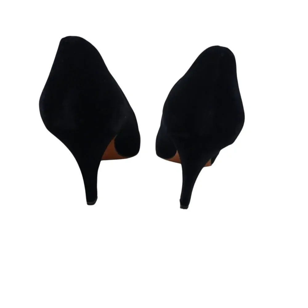 Yves Saint Laurent Black Velvet Jeweled Pointed Toe Heels Size 9.5 Party Vintage - Picture 11 of 16